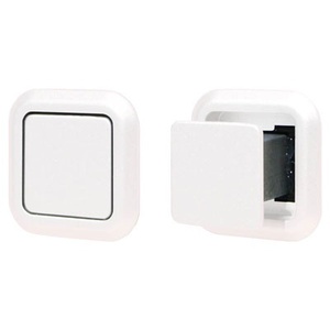 Húzó és nyomó (Push&Pull) négyszög alakú kilincs, 30 x 30 mm, fehér