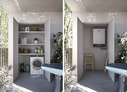 Syntesis® AREO fal síkjába süllyesztett ajtószerkezet